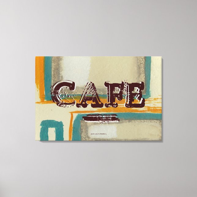 Impressão em Tela de Cozinha de Café Abstrato - Su (Frente)
