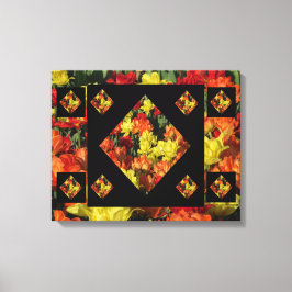 Impressão em Tela de Cravo Abstrato (20 X 16)