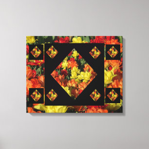 Impressão em Tela de Cravo Abstrato (20 X 16)