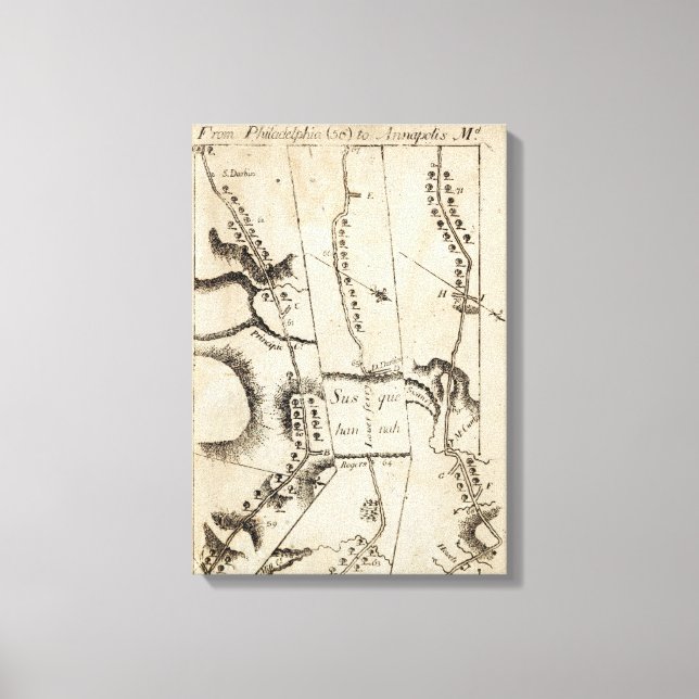 Impressão Em Tela De Filadélfia a Annapolis Md 56 (Frente)