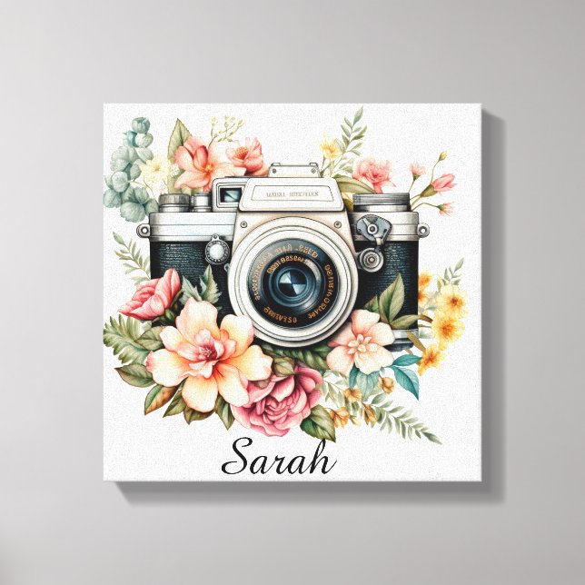 Impressão em Tela de Fotógrafo Personalizada (Frente)