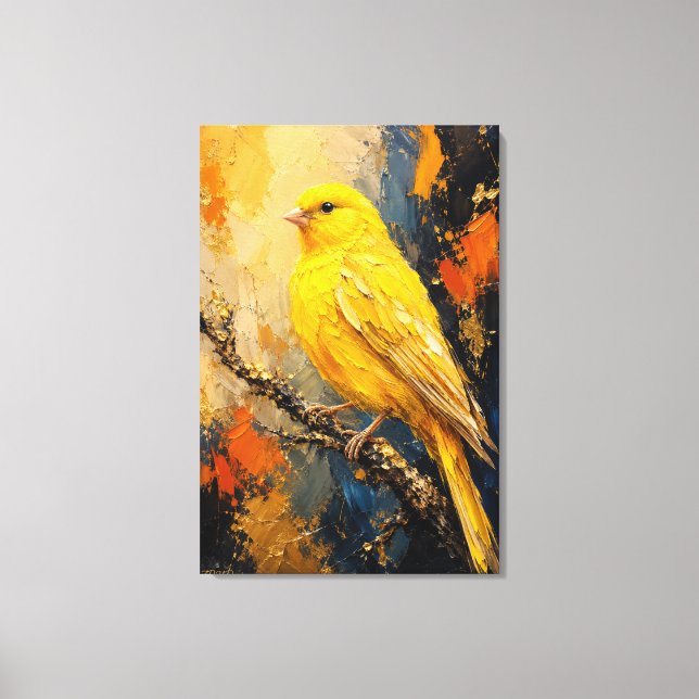 Impressão em Tela de Impasto de Luxo Canário Doura (Frente)