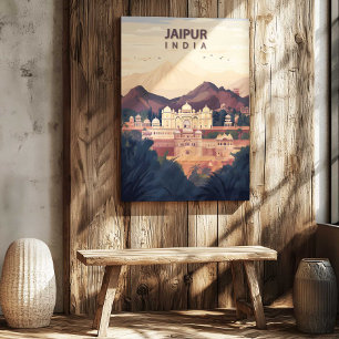 Impressão em Tela de Jaipur Índia Arte de Parede d