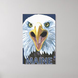 Impressão Em Tela De MaineEagle fim acima