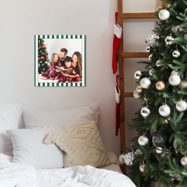 Impressão em Tela de Natal Listrada Clássica com F (Criador carregado)