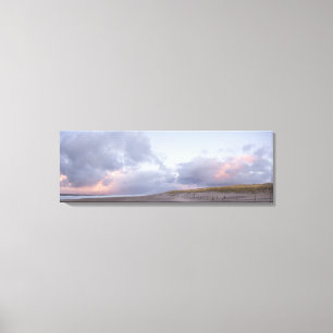 impressão em tela de panorama de pôr do sol na cos