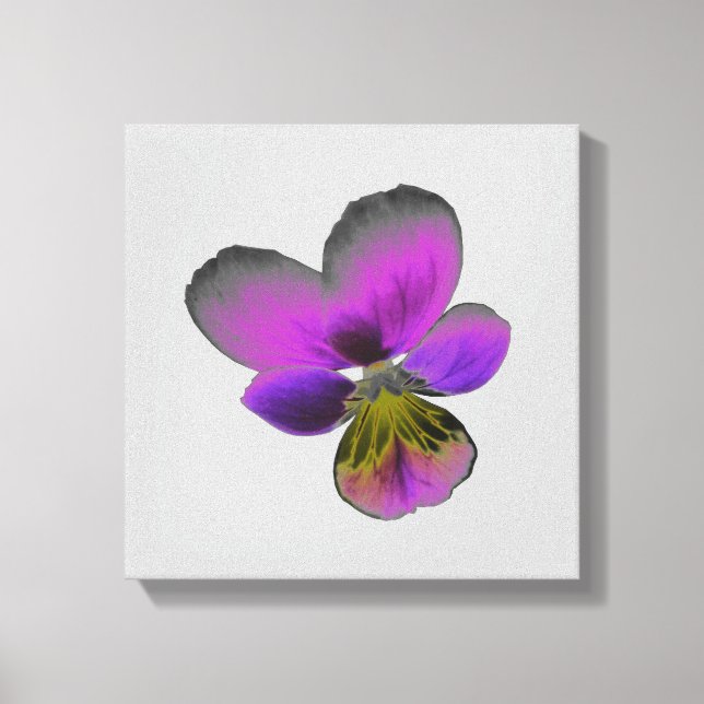 Impressão em Tela de Pansy Selvagem Roxo Escuro (Frente)