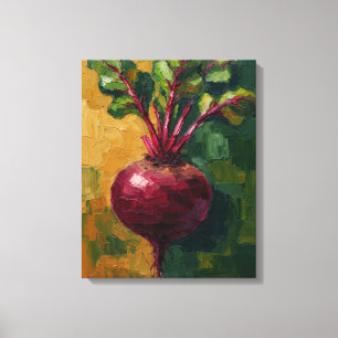 Impressão em Tela de Pintura a Óleo de Beterraba