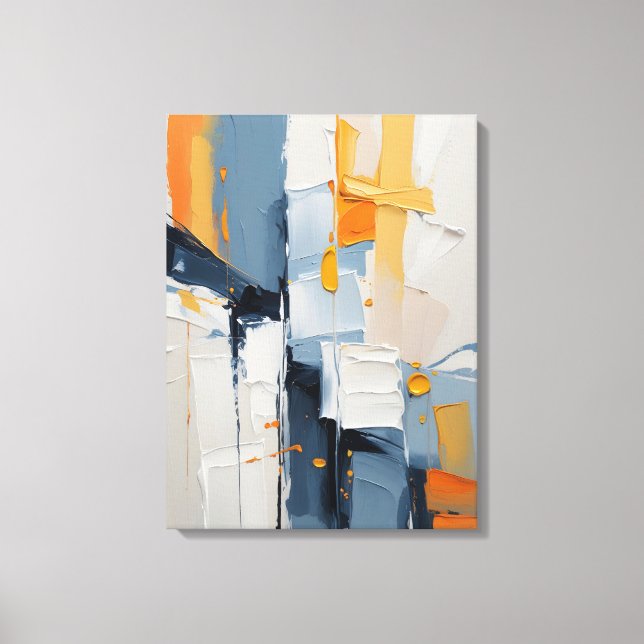 Impressão em Tela de Pintura Abstrata Moderna (Frente)