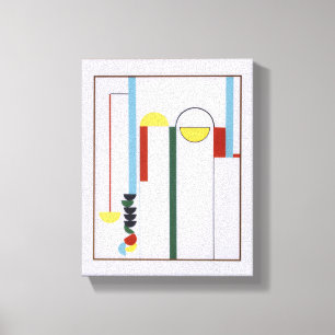 Impressão em Tela de Polea Abstrata Fundo Branco