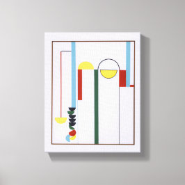 Impressão em Tela de Polea Abstrata Fundo Branco
