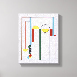 Impressão em Tela de Polea Abstrata Fundo Branco