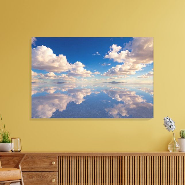 Impressão em Tela de Reflexo do Céu Infinito (Insitu(Sala de estar))