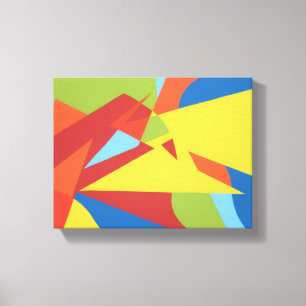 Impressão em Tela de Tucano Vermelho Abstrato