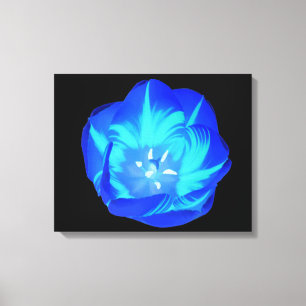 Impressão em Tela de Tulipa Azul Brilhante