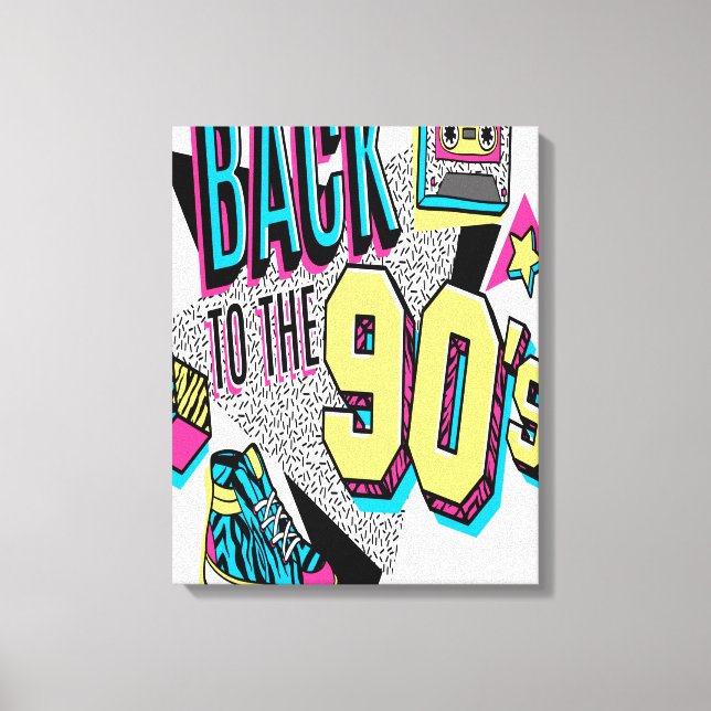 Impressão Em Tela De Volta Aos Anos 90 (Frente)