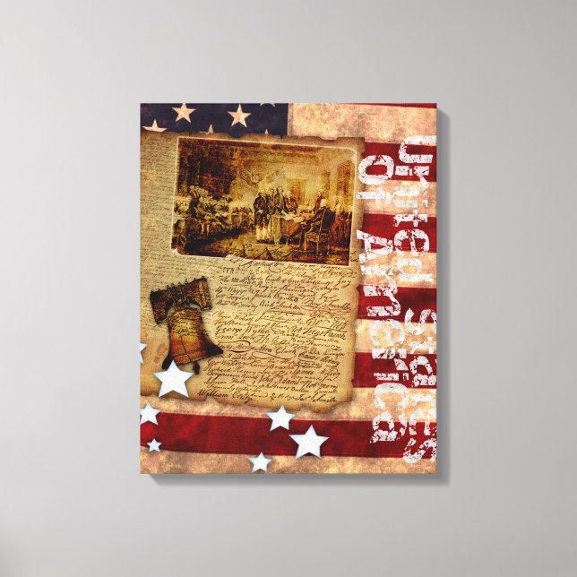 Impressão Em Tela Declaração de independência (Frente)