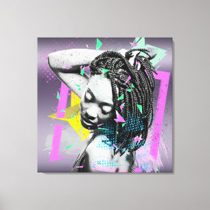 Impressão Em Tela Deco de Arte Afro-Americana