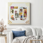 Impressão Em Tela Deco de Arte Dourada Branca Foto do 50º Aniversári<br><div class="desc">Crie sua Canvas exclusiva de Colagem de Fotos do 50º Aniversário de Casamento com algumas de suas fotos favoritas dos últimos 50 anos. Este elegante design branco e dourado apresenta uma colagem de fotos em forma de número 50 com uma estrutura de estilo de deco de arte. A colagem de...</div>