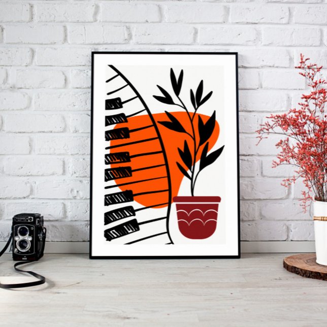 Impressão Em Tela Decor de Arte de Muro de Música (The muted colors and minimalist design make this print the perfect addition to any modern, boho, or )