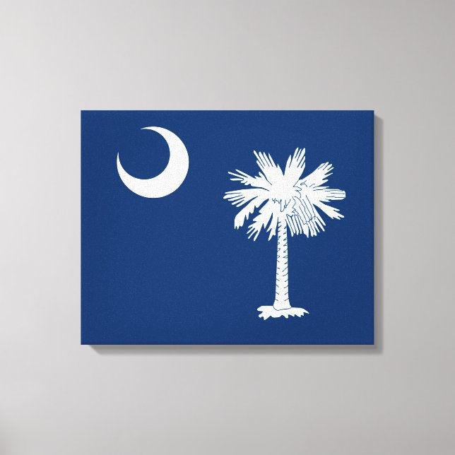 Impressão Em Tela Decor de Bandeira do Estado da Carolina do Sul (Frente)
