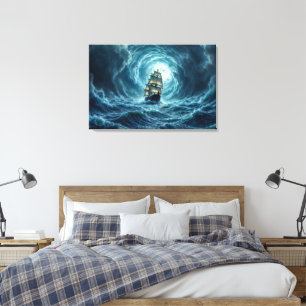 Impressão Em Tela Decor de fantasia sombria com tempestade épica de