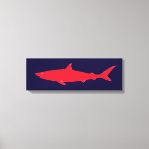 Impressão Em Tela décor do mar do tubarão vermelho