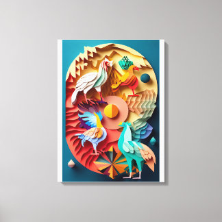 Impressão Em Tela Decor Doméstico Único Colorido