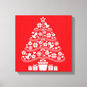 Impressão Em Tela Decorações de Natal Tradicionais Escandinavas