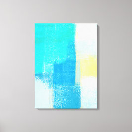 Impressão Em Tela "Deep Turquoise Abstrato Art"
