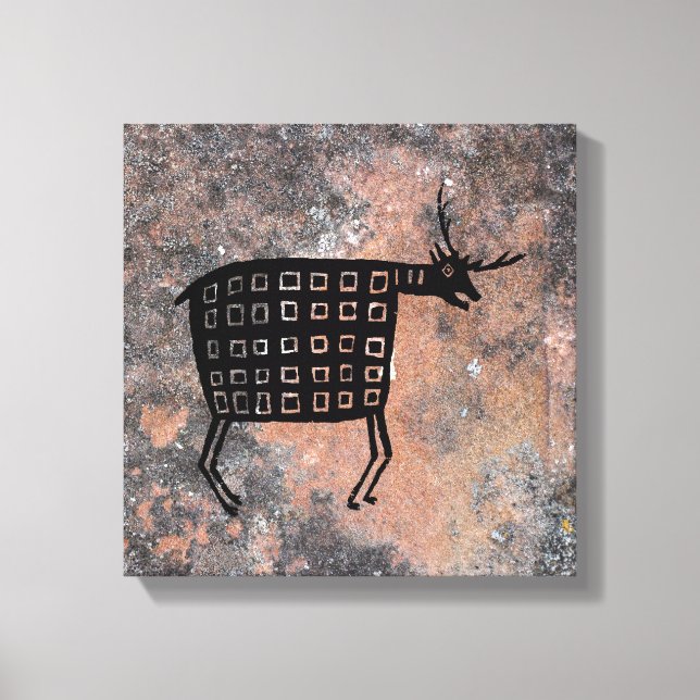 Impressão Em Tela Deer/Elk, mimbres Design (Frente)