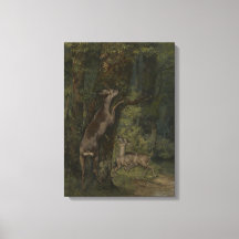 Deer in the Forest (por Gustave Courbet)