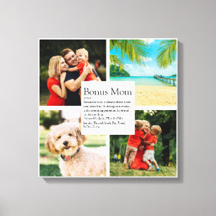 Impressão Em Tela Definição de Bônus Mãe Personalizado 4 Fotos