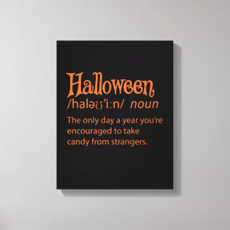 Impressão Em Tela Definição de Dicionário Engraçado do Halloween
