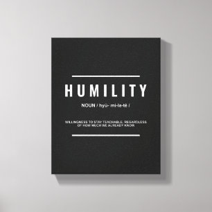 Impressão Em Tela Definição de Humildade - Arte de Parede de Cotação