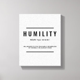 Impressão Em Tela Definição de Humildade Cotação Inspirativa