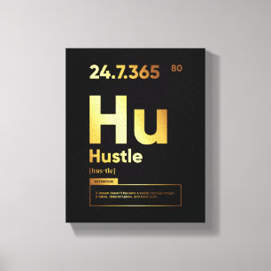 Impressão Em Tela Definição de Hustle   Arte de Muro de Cotação Moti