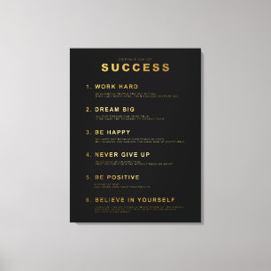 Impressão Em Tela Definição de Sucesso Citação Motivacional