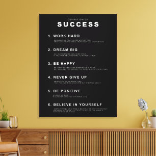 Impressão Em Tela Definição de sucesso Citação Motivacional