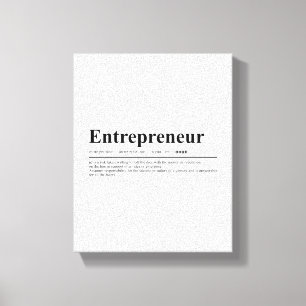 Impressão Em Tela Definição do empresário Citação Motivacional