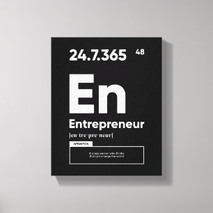 Impressão Em Tela Definição do empresário Poster motivacional