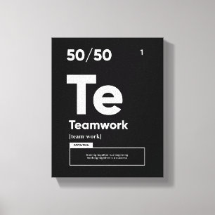 Impressão Em Tela Definição do trabalho em equipe Poster motivacio