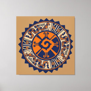 Impressão Em Tela Deidade maia Hunab Ku
