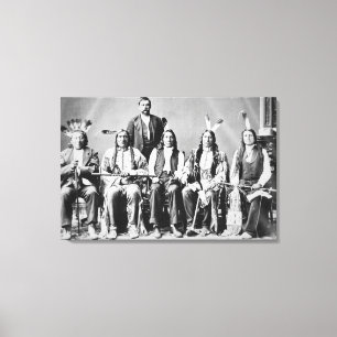 Impressão Em Tela Delegação de chefes de Sioux, conduzida pela nuv