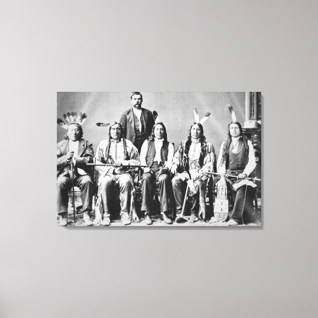 Impressão Em Tela Delegação dos Chefes Sioux, liderada pela Nuvem Ve (Frente)