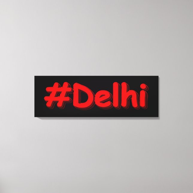 Impressão Em Tela "#Delhi" Design. Comprar Agora (Frente)