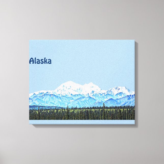 Impressão Em Tela Denali (Monte McKinley) (Frente)