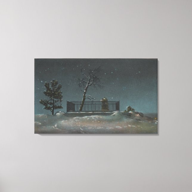 Impressão Em Tela Denver, CO - Vista do Grave de Buffalo Bill (Frente)