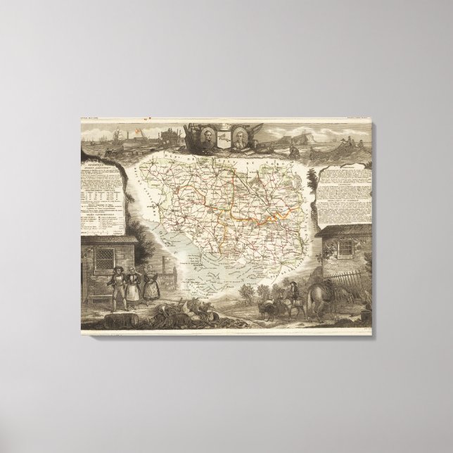 Impressão Em Tela Departamento de Morbihan (Frente)