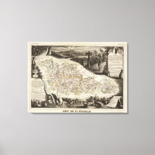 Impressão Em Tela Departamento de Moselle